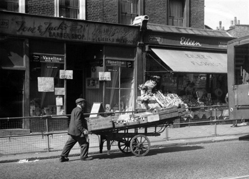 Photo:Tom and Jack's barber shop'and 'Eileen florist', Harrow Road
