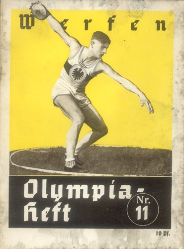 Photo:Front cover of programme for the throwing events at the 1936 Berlin Olympics
