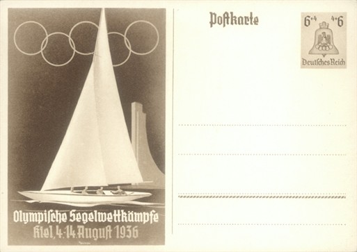 Photo:Postcard featuring sailing at the 1936 Berlin Olympics