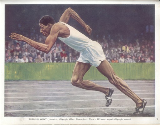 Photo:Image of Arthur Wint of Jamaica winner of 400m at 1948 London Olympics from Official Report